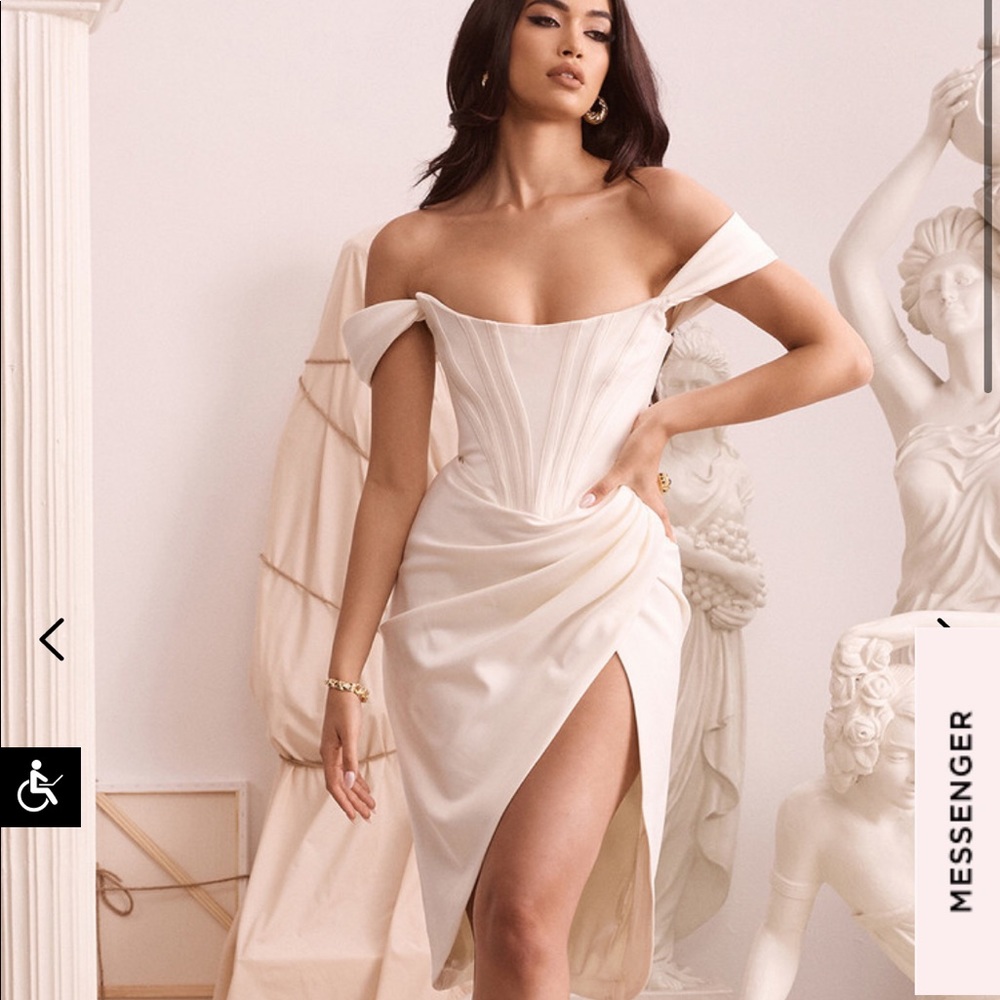 House of CB L+ Ivory Loretta Dress